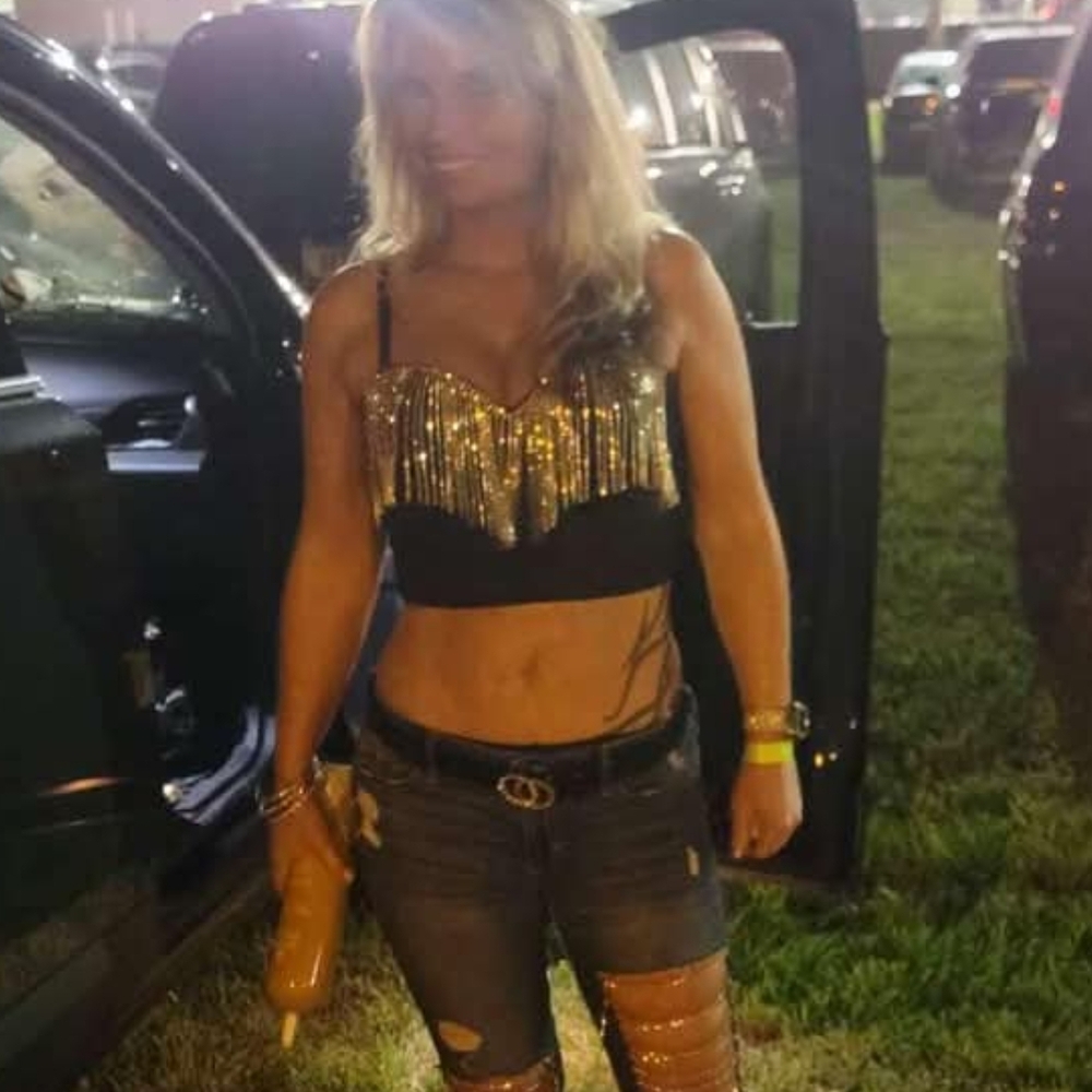 Black and Gold Sequin Crop Top